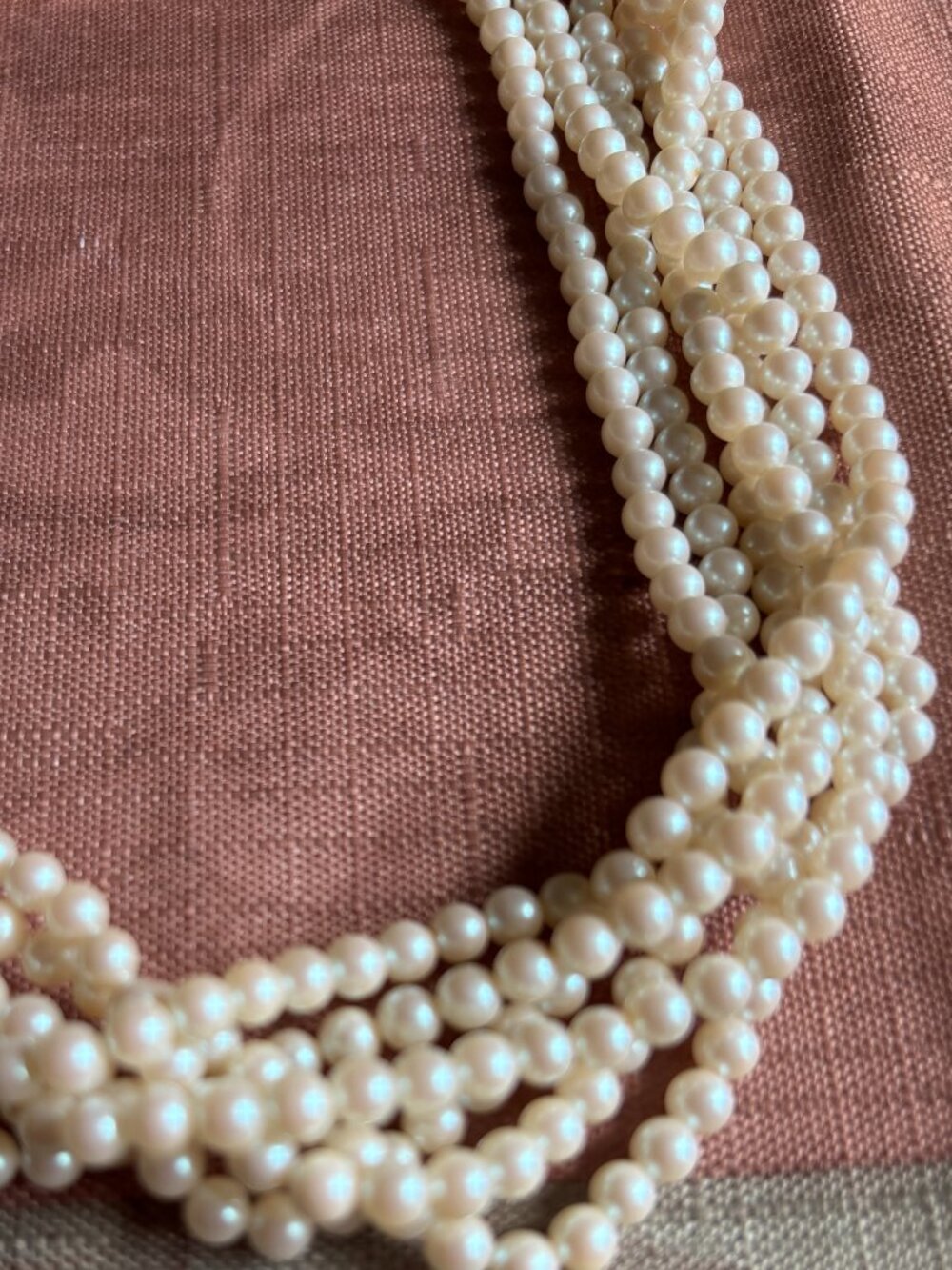 Multi-Strand Real Pearl Layered Necklace - Elegant & Dramatic - Picture 3 of 3